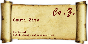 Csuti Zita névjegykártya